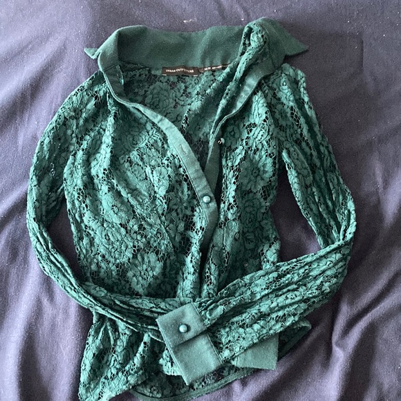 Urban Outfitters XS floral lace shirt - Picture 1 of 1